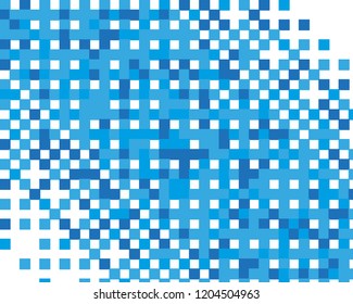 Abstract geometric pattern with blue squares. Design element for web banners, posters, cards, wallpapers, backdrops, panels Black and white color Vector illustration