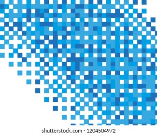 Abstract geometric pattern with blue squares. Design element for web banners, posters, cards, wallpapers, backdrops, panels Black and white color Vector illustration