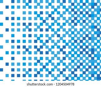 Abstract geometric pattern with blue squares. Design element for web banners, posters, cards, wallpapers, backdrops, panels Black and white color Vector illustration