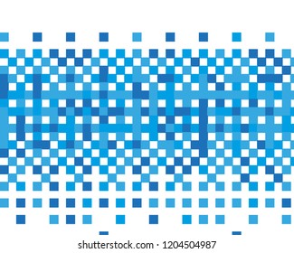Abstract geometric pattern with blue squares. Design element for web banners, posters, cards, wallpapers, backdrops, panels Black and white color Vector illustration