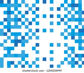 Abstract geometric pattern with blue squares. Design element for web banners, posters, cards, wallpapers, backdrops, panels Black and white color Vector illustration