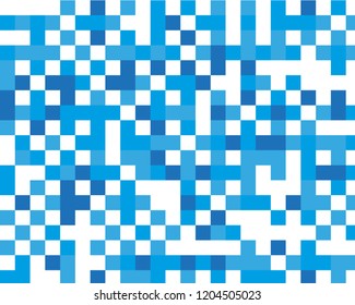 Abstract geometric pattern with blue squares. Design element for web banners, posters, cards, wallpapers, backdrops, panels Black and white color Vector illustration