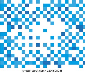 Abstract geometric pattern with blue squares. Design element for web banners, posters, cards, wallpapers, backdrops, panels Black and white color Vector illustration