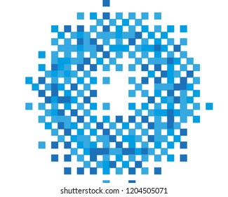Abstract geometric pattern with blue squares. Design element for web banners, posters, cards, wallpapers, backdrops, panels Black and white color Vector illustration