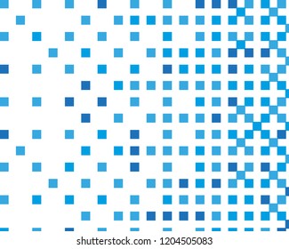 Abstract geometric pattern with blue squares. Design element for web banners, posters, cards, wallpapers, backdrops, panels Black and white color Vector illustration