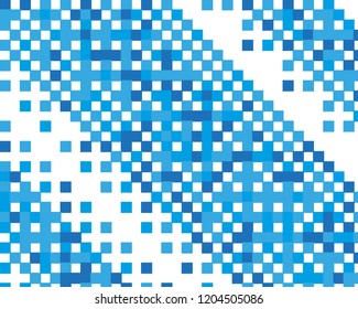 Abstract geometric pattern with blue squares. Design element for web banners, posters, cards, wallpapers, backdrops, panels Black and white color Vector illustration