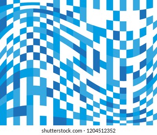 Abstract geometric pattern with blue squares. Design element for web banners, posters, cards, wallpapers, backdrops, panels Black and white color Vector illustration