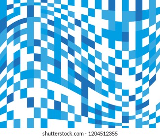 Abstract geometric pattern with blue squares. Design element for web banners, posters, cards, wallpapers, backdrops, panels Black and white color Vector illustration
