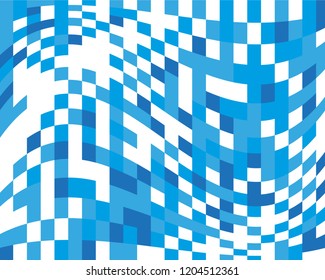 Abstract geometric pattern with blue squares. Design element for web banners, posters, cards, wallpapers, backdrops, panels Black and white color Vector illustration