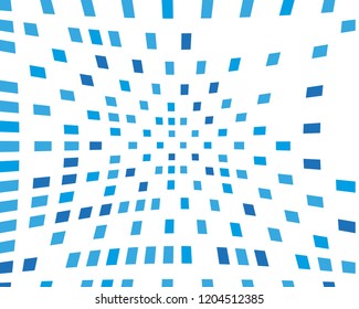 Abstract geometric pattern with blue squares. Design element for web banners, posters, cards, wallpapers, backdrops, panels Black and white color Vector illustration
