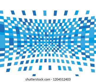 Abstract geometric pattern with blue squares. Design element for web banners, posters, cards, wallpapers, backdrops, panels Black and white color Vector illustration