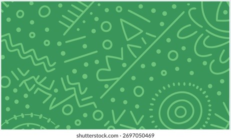 Abstract geometric pattern with bold black shapes on a clean white background.