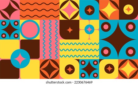 Abstract geometric pattern of bright colors