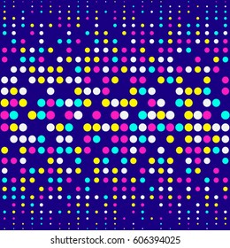 Abstract geometric pattern. Bright neon colors. Memphis style pattern. Seamless vector pattern. Vector illustration.
