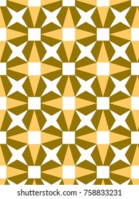 Abstract geometric pattern in Brown and white vector