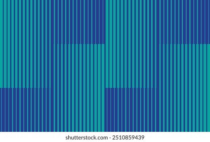 Abstraktes geometrisches Muster durch Linien und Streifen. Blaue und grüne moderne Textur. nahtloser Vektorhintergrund
