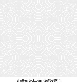 Abstract geometric pattern by lines,  waves. A seamless vector background. Gray and white texture.
