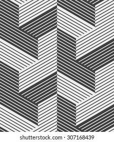 Abstract geometric pattern by lines and stripes.. A seamless vector background. Gray and white texture.