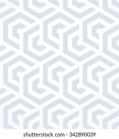 Abstract geometric pattern by lines and hexagons. A seamless vector background