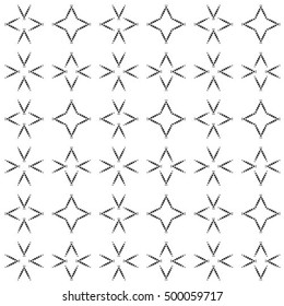 Abstract geometric pattern by lines, rhombuses. A seamless vector background. White and gray texture