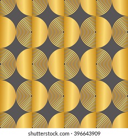 Abstract geometric pattern by the points, circles. A seamless vector background