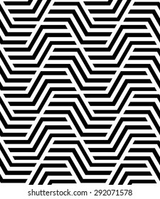 Abstract geometric pattern by stripes, lines. A seamless vector background. Black and white texture
