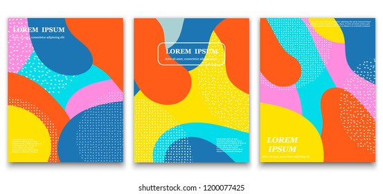 Abstract geometric pattern in cartoon style for poster design
