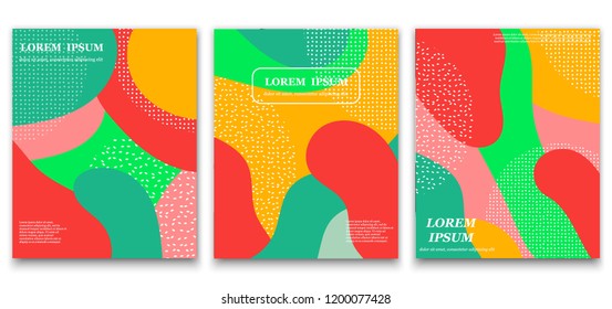 Abstract geometric pattern in cartoon style for poster design