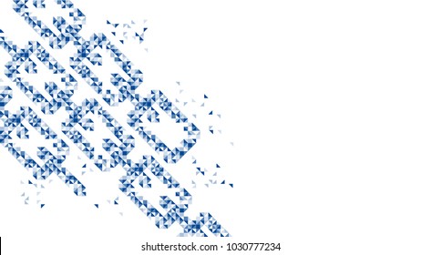 Abstract geometric pattern Chain shape design  dark blue color illustration isolated on white background with copy space, vector eps 10