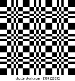 Abstract geometric pattern. Checkered monochrome background. Optical art style.