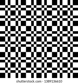 Abstract geometric pattern. Checkered monochrome background. Universal decoration solution.