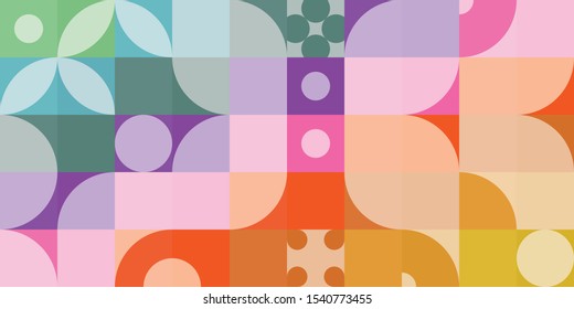 Abstract geometric pattern. Circle ornamental background. Vector illustration
