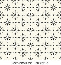 Abstract geometric pattern with circle snowflake line art, seamless vector good for background, cover, fabric print and other uses