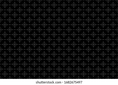 Abstract geometric pattern with circle snowflake line art, seamless vector good for background, fabric print and other uses.