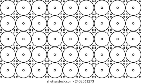 patrón geométrico abstracto con círculos en colores blanco y negro para tela de uso doméstico alfombras de diseño de superficie de fondo de embalaje vector