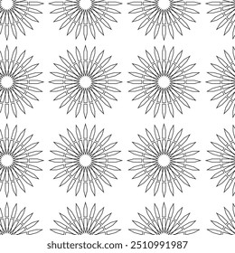 Patrón geométrico Abstractas con círculos, cruces, rayas, líneas. Fondo de Vector sin fisuras. Adorno blanco y negro. Diseño gráfico reticulado moderno.