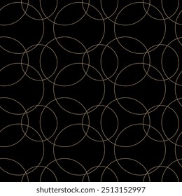 Patrón geométrico Abstractas con círculos, cruces, rayas, líneas. Fondo de Vector sin fisuras. Adorno negro y dorado. Diseño gráfico reticulado moderno.