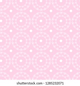 abstract geometric pattern of circles with hearts