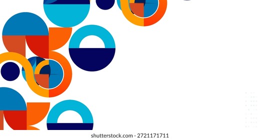 Abstractas patrón geométrico. Los círculos se superponen creando un diseño colorido.