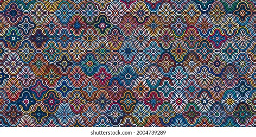       Abstract geometric pattern circles overlapping colorful background  

