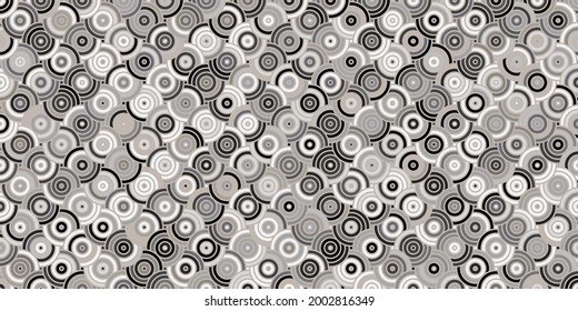   Abstract geometric pattern circles overlapping.Traditional background gray color design modern for carpet,wallpaper,clothing,wrapping,batik,fabric. Vector illustration.Eps10

