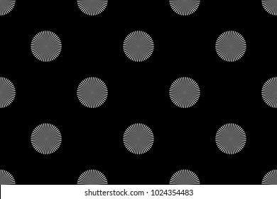Abstract geometric pattern with circles. A seamless vector background. Black and white texture. Graphic modern pattern