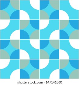 Abstract geometric pattern of circles and squares