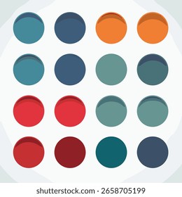 Padrão geométrico abstrato com elementos circulares em um layout de grade