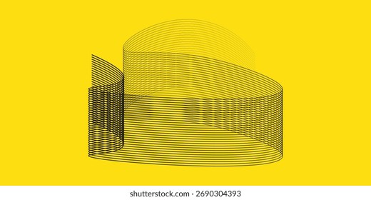 Padrão geométrico abstrato com elementos de linha circulares e layout simétrico. O design combina tons vermelhos e azuis para criar um efeito óptico retrô, mas futurista.