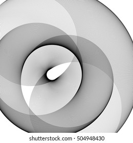 Abstract geometric pattern with circular random lines