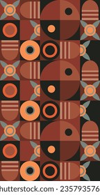 Abstrakte geometrische Muster, Kaffeetöne, Kaffeedesign. Design-Element.
