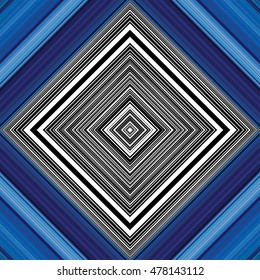 Abstract geometric pattern in cold color tones. Ornate colorful background. Square illustration for card, fashion textile, bad linen, rug and cover. Knitting Mandala. Classic mosaic design. 