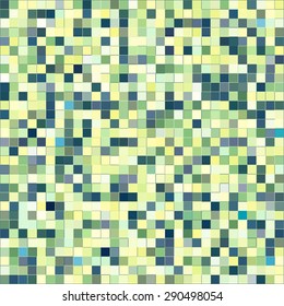 Abstract geometric pattern of colored pixels