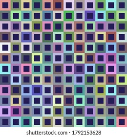 Abstract Geometric Pattern with Colored Small and Large Squares. Design Element for Backdrops or Wallpaper